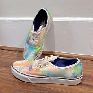 9(women’s) - retro mart Vans paint splatter multicolor sneaker